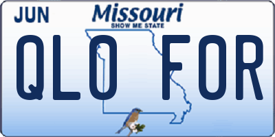MO license plate QL0F0R