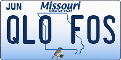 MO license plate QL0F0S