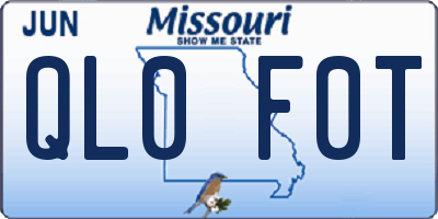 MO license plate QL0F0T