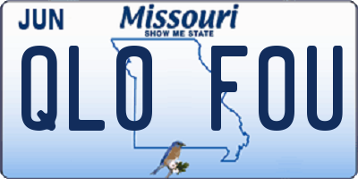 MO license plate QL0F0U