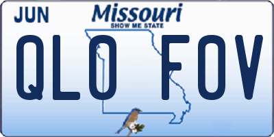 MO license plate QL0F0V