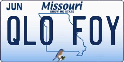 MO license plate QL0F0Y