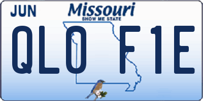 MO license plate QL0F1E