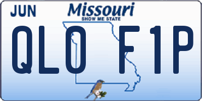 MO license plate QL0F1P