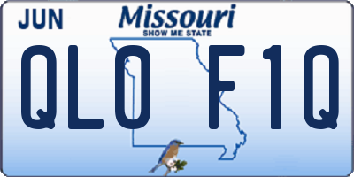 MO license plate QL0F1Q