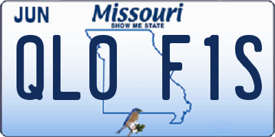 MO license plate QL0F1S