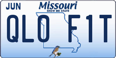 MO license plate QL0F1T