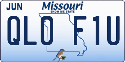 MO license plate QL0F1U