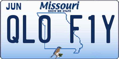 MO license plate QL0F1Y