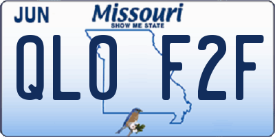 MO license plate QL0F2F