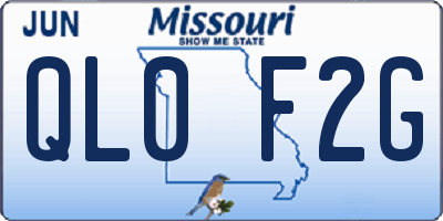 MO license plate QL0F2G