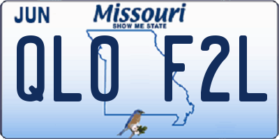 MO license plate QL0F2L