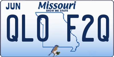MO license plate QL0F2Q