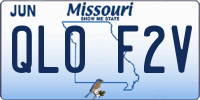 MO license plate QL0F2V