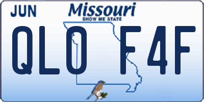 MO license plate QL0F4F
