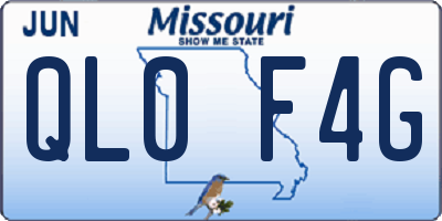 MO license plate QL0F4G