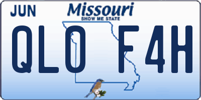 MO license plate QL0F4H
