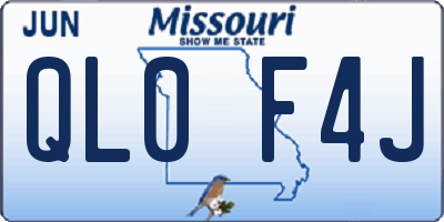 MO license plate QL0F4J