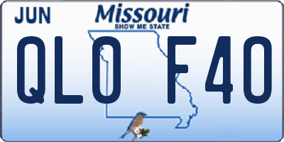 MO license plate QL0F4O
