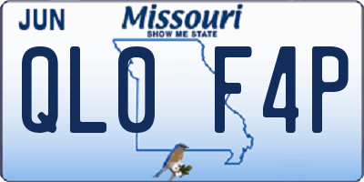 MO license plate QL0F4P