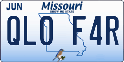 MO license plate QL0F4R
