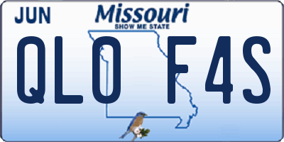 MO license plate QL0F4S