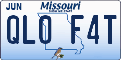 MO license plate QL0F4T