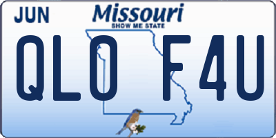 MO license plate QL0F4U