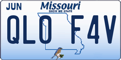 MO license plate QL0F4V