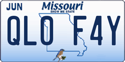 MO license plate QL0F4Y