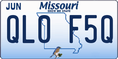 MO license plate QL0F5Q