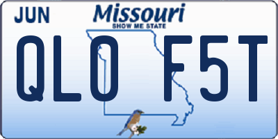 MO license plate QL0F5T