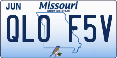 MO license plate QL0F5V