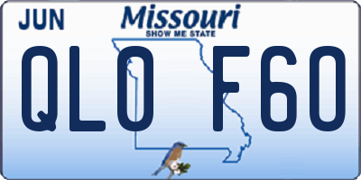 MO license plate QL0F6O