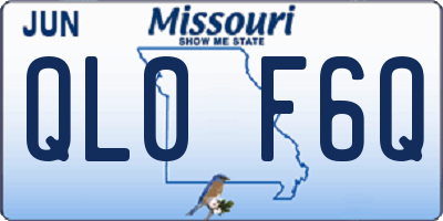 MO license plate QL0F6Q