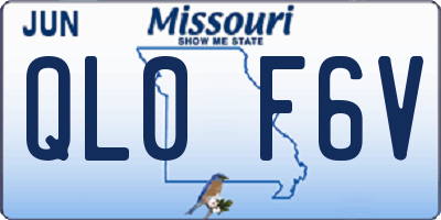 MO license plate QL0F6V