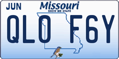 MO license plate QL0F6Y