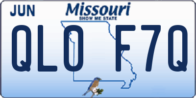 MO license plate QL0F7Q