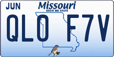 MO license plate QL0F7V