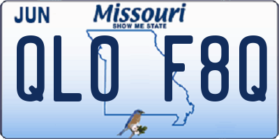 MO license plate QL0F8Q