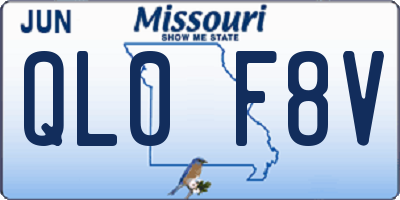 MO license plate QL0F8V