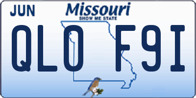 MO license plate QL0F9I