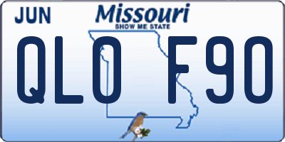 MO license plate QL0F9O