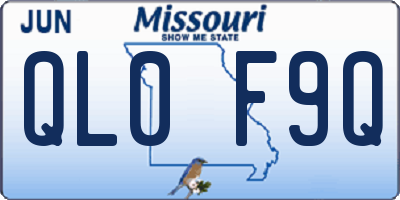 MO license plate QL0F9Q