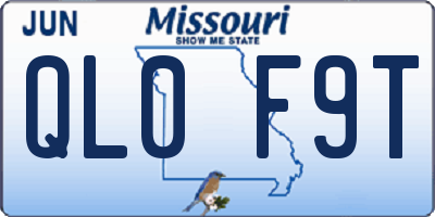 MO license plate QL0F9T