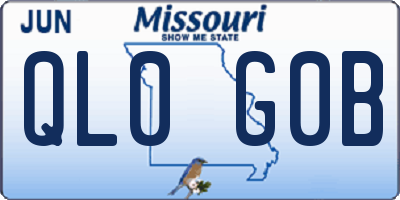 MO license plate QL0G0B