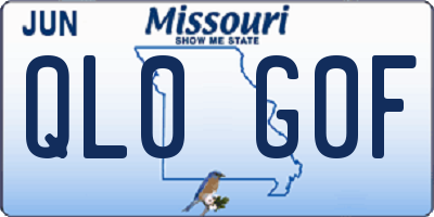MO license plate QL0G0F