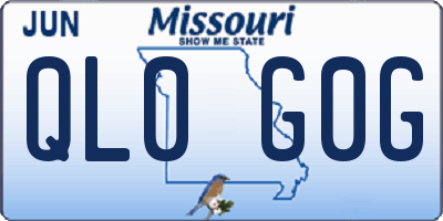 MO license plate QL0G0G