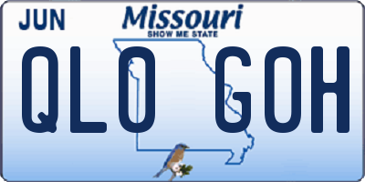 MO license plate QL0G0H