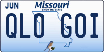 MO license plate QL0G0I